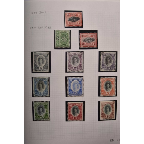 243 - Tonga, Christmas Island, Cook Island, Nauru, Niue and Norfolk Island collections of stamps viz: Tong... 