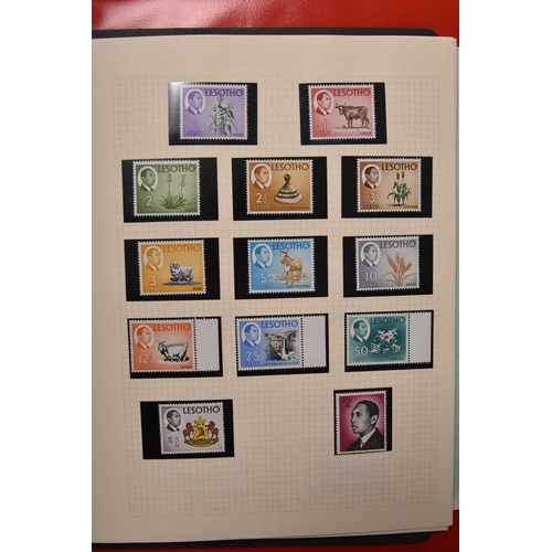 247 - Large collection of African countries in albums viz: Basutoland/Lesotho/Somaliland modern mint. Bots... 