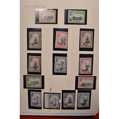 248 - Swaziland 1938-1970s mint, 1966 set used, very complete including 1961 new currency set with SG75b u... 