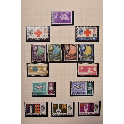 248 - Swaziland 1938-1970s mint, 1966 set used, very complete including 1961 new currency set with SG75b u... 