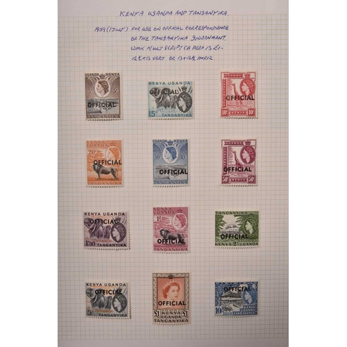 254 - African countries mainly better KG VI and QE2 issues in card folders: Basutoland (1954-64 mint, comp... 
