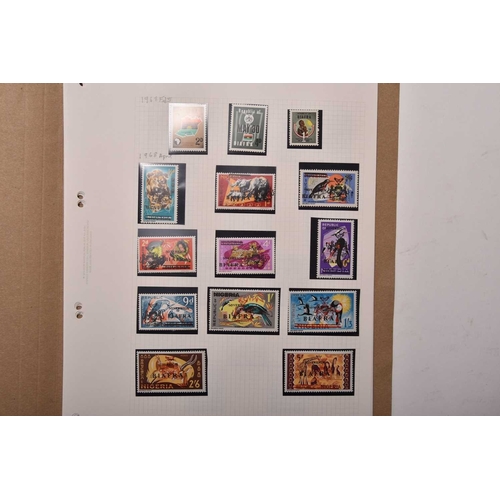 254 - African countries mainly better KG VI and QE2 issues in card folders: Basutoland (1954-64 mint, comp... 