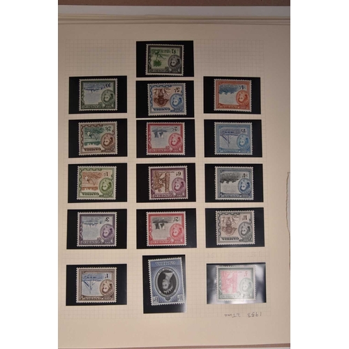 254 - African countries mainly better KG VI and QE2 issues in card folders: Basutoland (1954-64 mint, comp... 