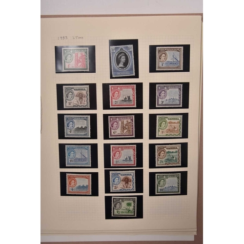 254 - African countries mainly better KG VI and QE2 issues in card folders: Basutoland (1954-64 mint, comp... 