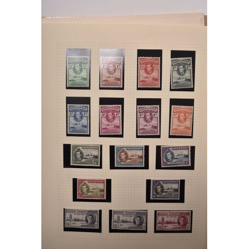 254 - African countries mainly better KG VI and QE2 issues in card folders: Basutoland (1954-64 mint, comp... 