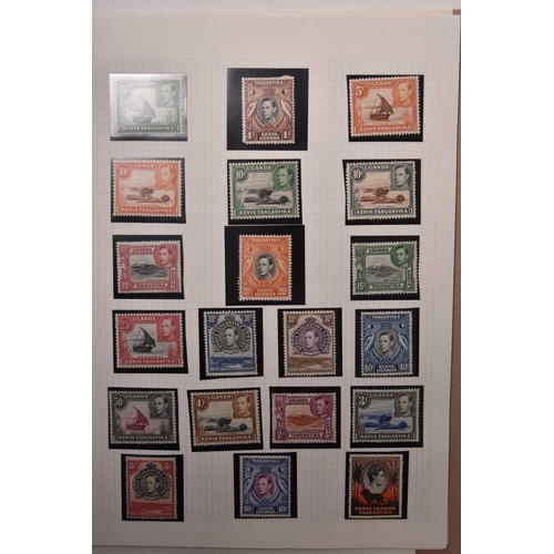 254 - African countries mainly better KG VI and QE2 issues in card folders: Basutoland (1954-64 mint, comp... 