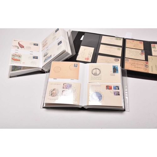 258 - Large accumulation of mainly German and British stamps, covers etc housed in 6 albums and a loose pi... 