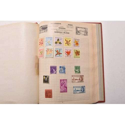 261 - World collection of stamps, housed in 6 albums and 1 folder plus 3 old catalogues. Clean with a good... 