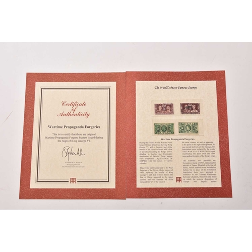 263 - Nazi Forgeries of Great Britain stamps; 2 well known issues, the 1935 Silver Jubilee issue with the ... 