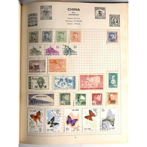 300 - World stamp collection in 2 albums which contain useful pickings plus Greenland Year Packs (1979, 19... 