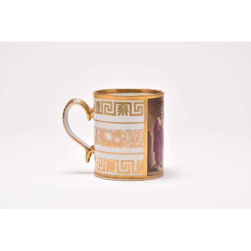 101 - A large John Rose Coalport mug, circa 1805-10, attributed to Thomas Baxter, painted with a Neoclassi... 