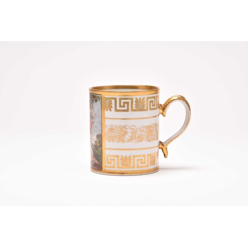 101 - A large John Rose Coalport mug, circa 1805-10, attributed to Thomas Baxter, painted with a Neoclassi... 