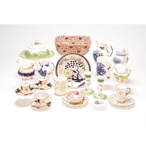 134 - An assembled group of Coalport, 19th and early 20th centuries, comprising a teacup and saucer, circa... 