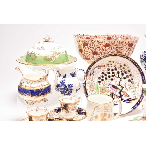134 - An assembled group of Coalport, 19th and early 20th centuries, comprising a teacup and saucer, circa... 