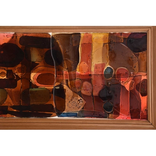 191 - A large and rare Whitefriars architectural rectangular fused glass panel attributed to Paul Jeffries... 