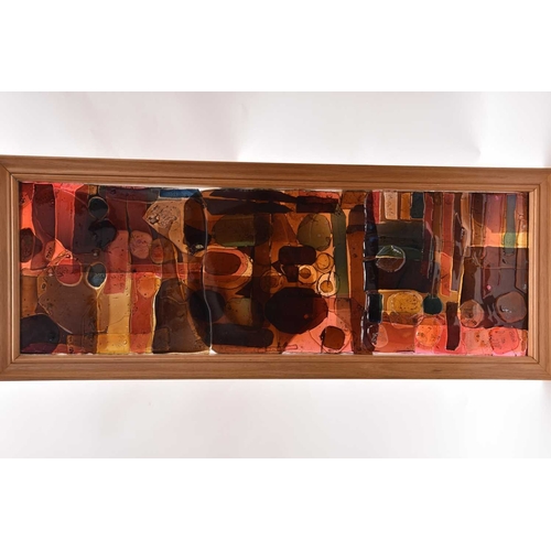 191 - A large and rare Whitefriars architectural rectangular fused glass panel attributed to Paul Jeffries... 