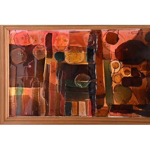 191 - A large and rare Whitefriars architectural rectangular fused glass panel attributed to Paul Jeffries... 