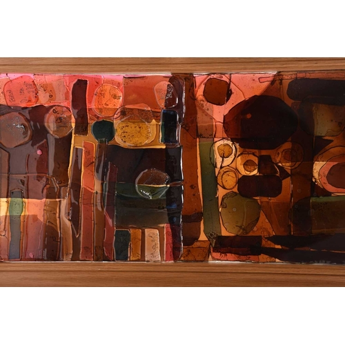 191 - A large and rare Whitefriars architectural rectangular fused glass panel attributed to Paul Jeffries... 