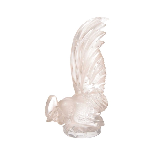 193 - A Lalique Crystal model of a cockerel, post-war, signed 'Lalique France', 20.5 cm high Condition:Goo... 