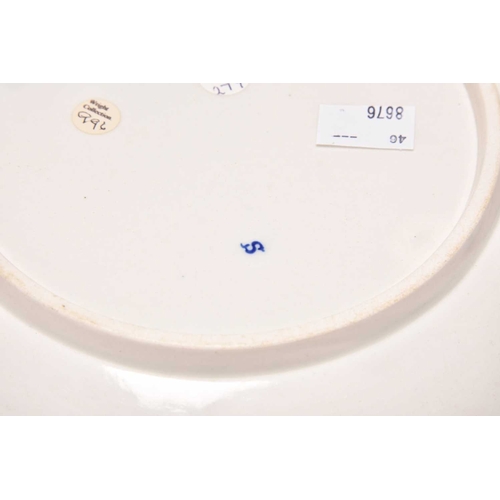 42 - A rare Caughley 'Bright Sprigs' salad bowl or junket dish, circa 1782-92, painted in underglaze blue... 