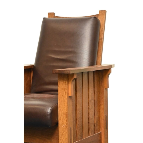 402 - After Gustav Stickley, a Morris reclining armchair By Richard Dowling Replicating the No.332 model, ... 