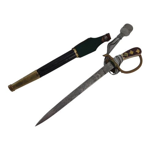 A German Forestry Association Cutlass with blade marked for F.W. Holler ...
