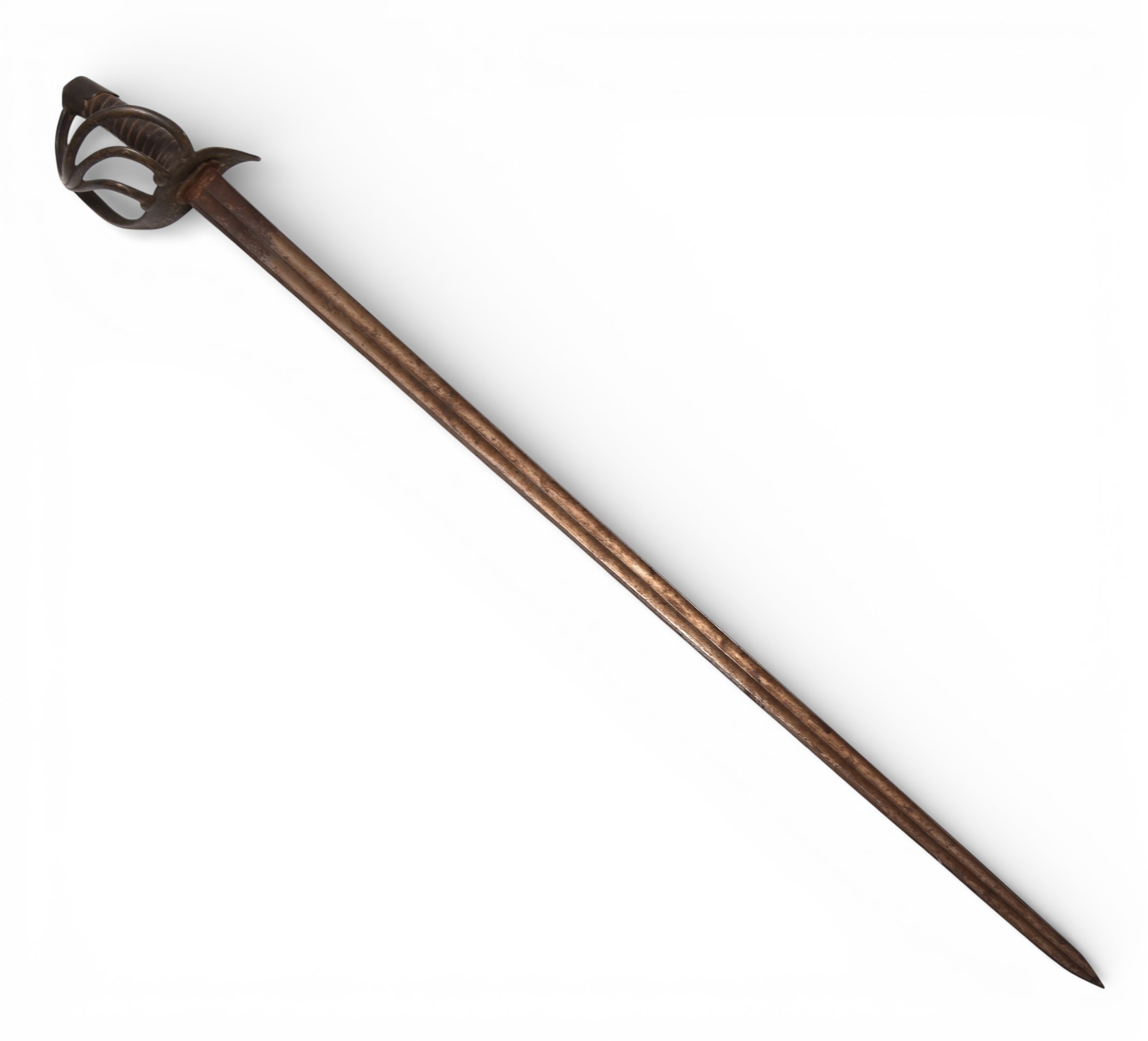 A 19th-century French Cuirassier Heavy Cavalry sword, lacking scabbard ...
