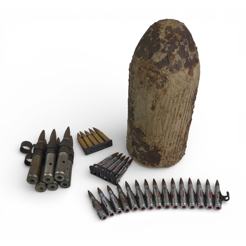 46 - A 40 Pr. Armstrong solid practice shell (inert), c.1885, fired by the Shropshire and Staffordshire A... 