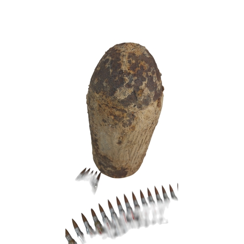 46 - A 40 Pr. Armstrong solid practice shell (inert), c.1885, fired by the Shropshire and Staffordshire A... 
