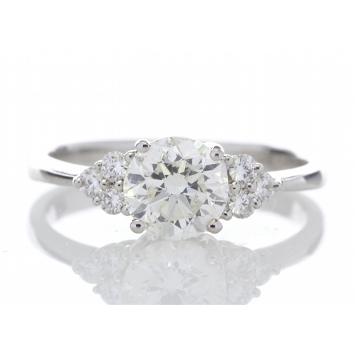 11 - A wonderfully handcrafted diamond engagement ring with a lively natural round brilliant cut diamond ... 