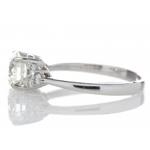 11 - A wonderfully handcrafted diamond engagement ring with a lively natural round brilliant cut diamond ... 