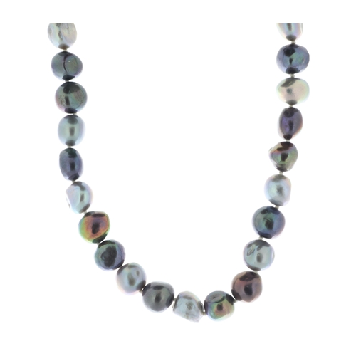 129 - 8.0 - 8.5mm freshwater cultured pearl necklace with a sterling silver plated clasp.
Pearl quality AA... 