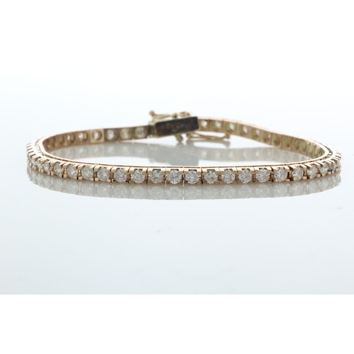 6 - Fifty round brilliant cut diamonds are set in this stunning 18ct rose gold diamond tennis bracelet. ... 