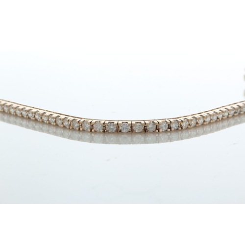 6 - Fifty round brilliant cut diamonds are set in this stunning 18ct rose gold diamond tennis bracelet. ... 