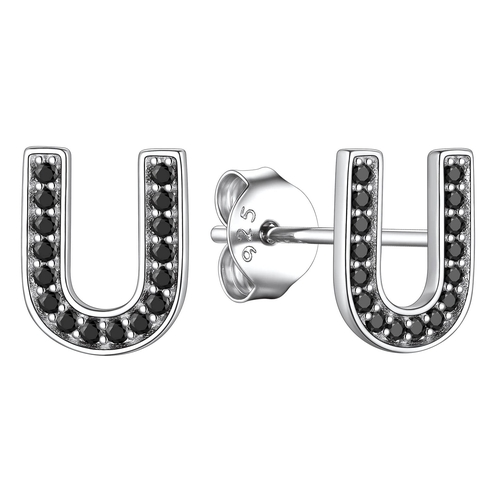 114 - Suplight Tiny Initial Letter Earrings 925 Sterling Silver Studs Earrings for Women Teen Girls