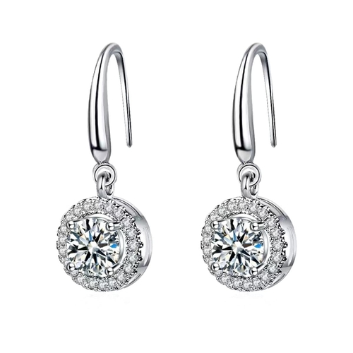 21 - Juicfru Silver Dangle Earrings Sets for Women Hoop Earrings Drop Earrings with Cubic Zirconia,Gorgeo... 