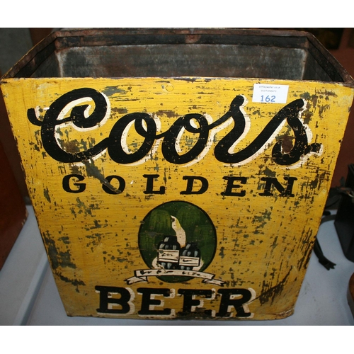 162 - A LARGE 'COORS' METAL ADVERTISING TIN