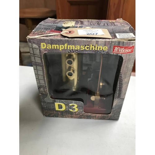 207 - A BOXED WILESCO DAMPFMASCHINE STEAM ENGINE