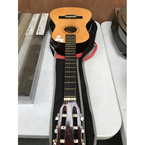 266 - A CHILD'S PALMAS PJNOFT WOODEN ACOUSTIC GUITAR