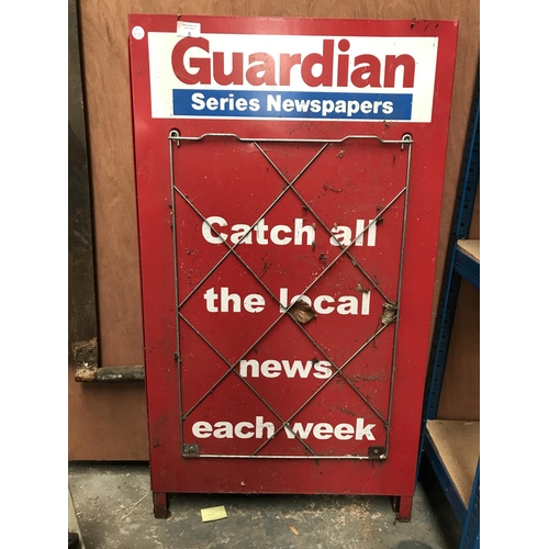 8 - A GUARDIAN SERIES NEWSPAPER METAL NEWSAGENT STAND