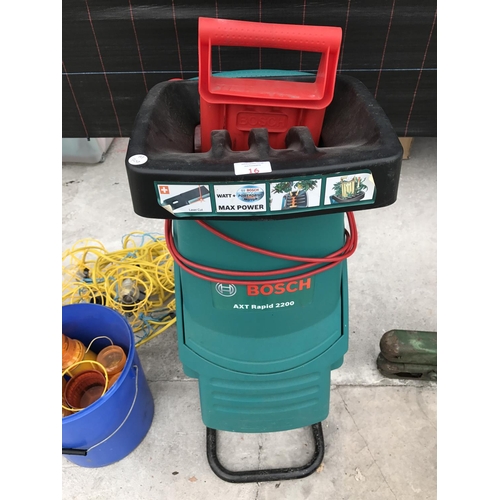 16 - A BOSCH 2200 ELECTRIC SHREDDER W/O