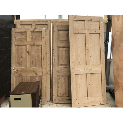 2 - SEVEN VARIOUS VINTAGE PINE DOORS