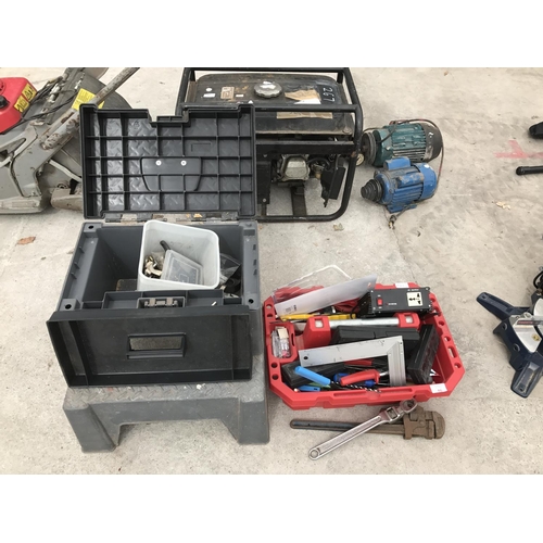 46 - TWO TOOL BOXES CONTAINING  VARIOUS TOOLS