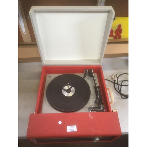 302 - A 'BSR' PRECISION PORTABLE TURNTABLE