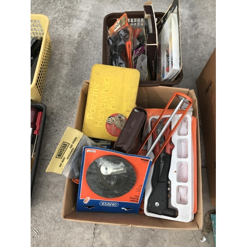 15 - TWO BOXES OF TOOLS - POP RIVETER, CIRCUIT TESTER ETC