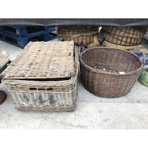 24 - TWO WICKER BASKETS