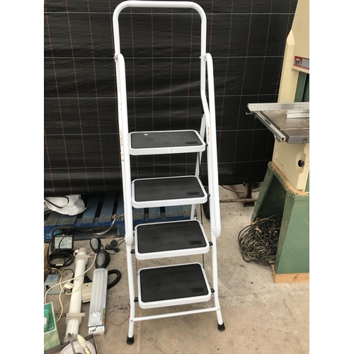 3 - A SET OF AS NEW COOPERS STEP LADDERS WITH NON SLIP TREADS