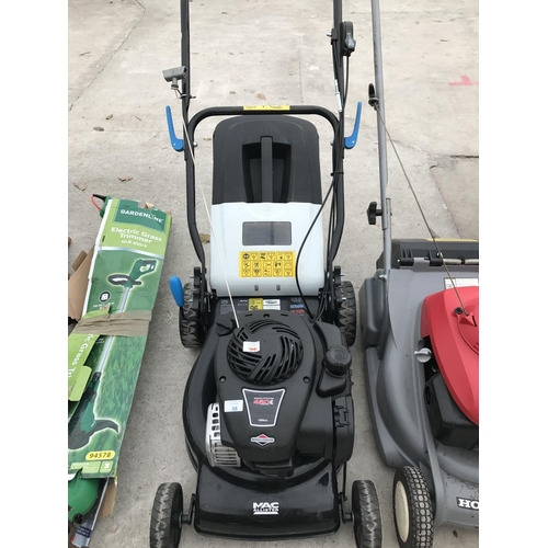 38 - A MACALISTER PETROL ROTARY LAWNMOWER WITH 125 CC BRIGGS AND STRATTON ENGINE