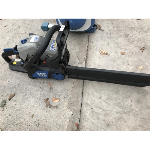 44 - A MACALISTER PETROL CHAIN SAW WITH 16' BLADE - W/O