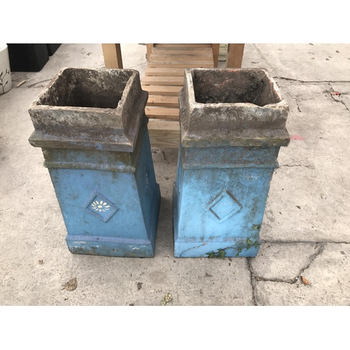 51 - TWO VICTORIAN CHIMNEY POTS